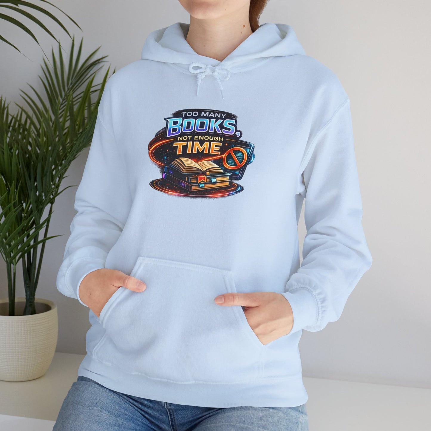 Books Time Hoodie — Retro Spacebook Reading Graphic Sweatshirt