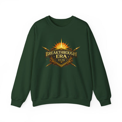 "Breakthrough Era 2026" Crewneck Sweatshirt — Sunrise Emblem