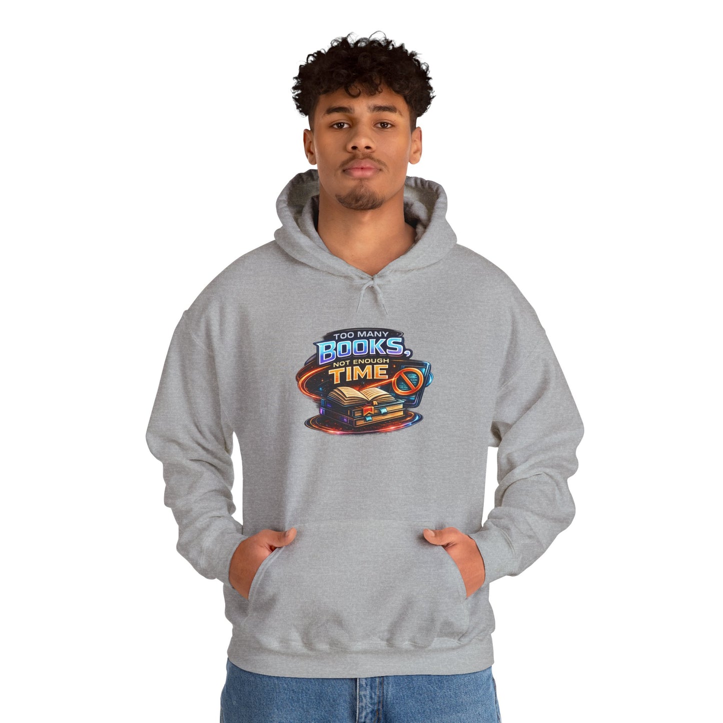 Books Time Hoodie — Retro Spacebook Reading Graphic Sweatshirt