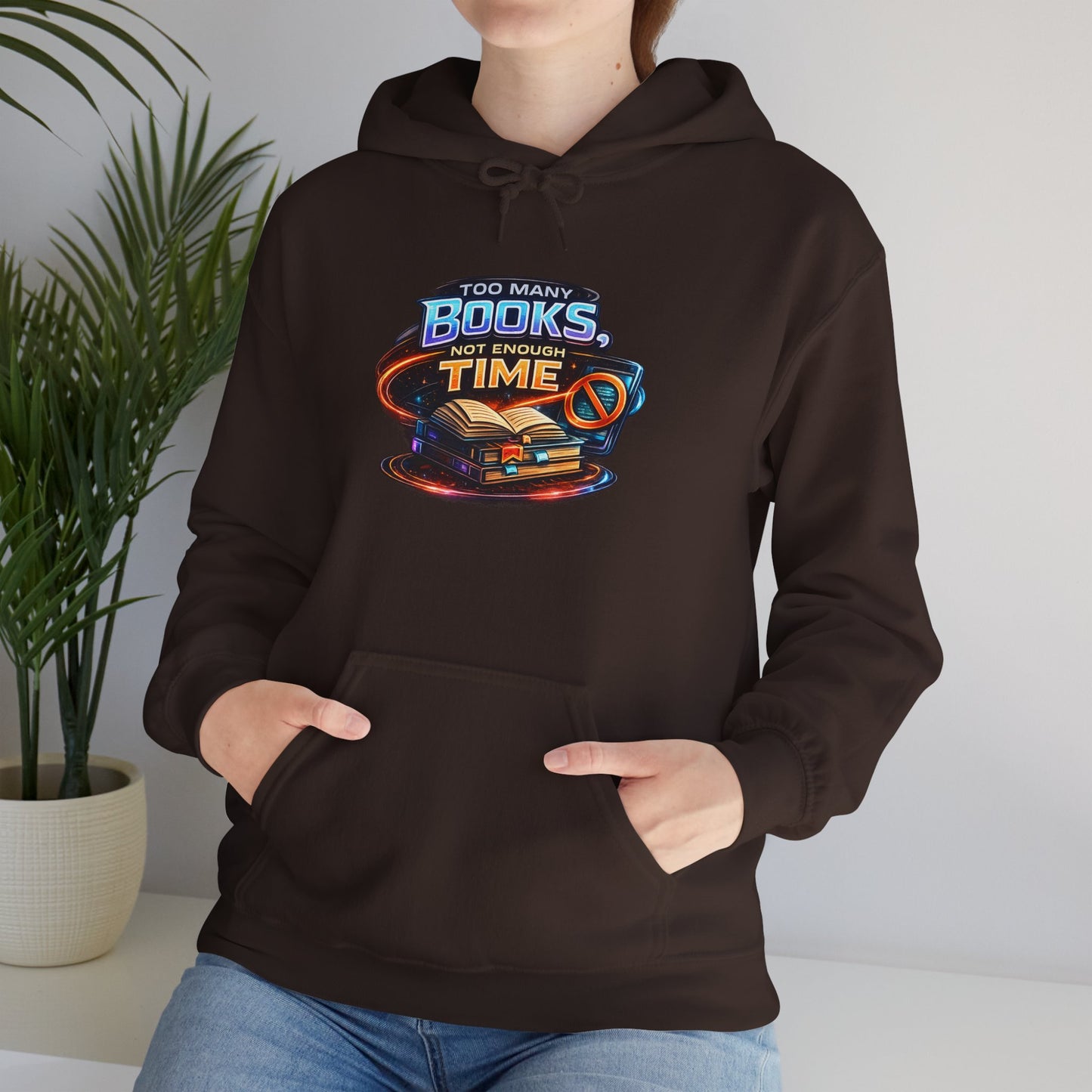 Books Time Hoodie — Retro Spacebook Reading Graphic Sweatshirt