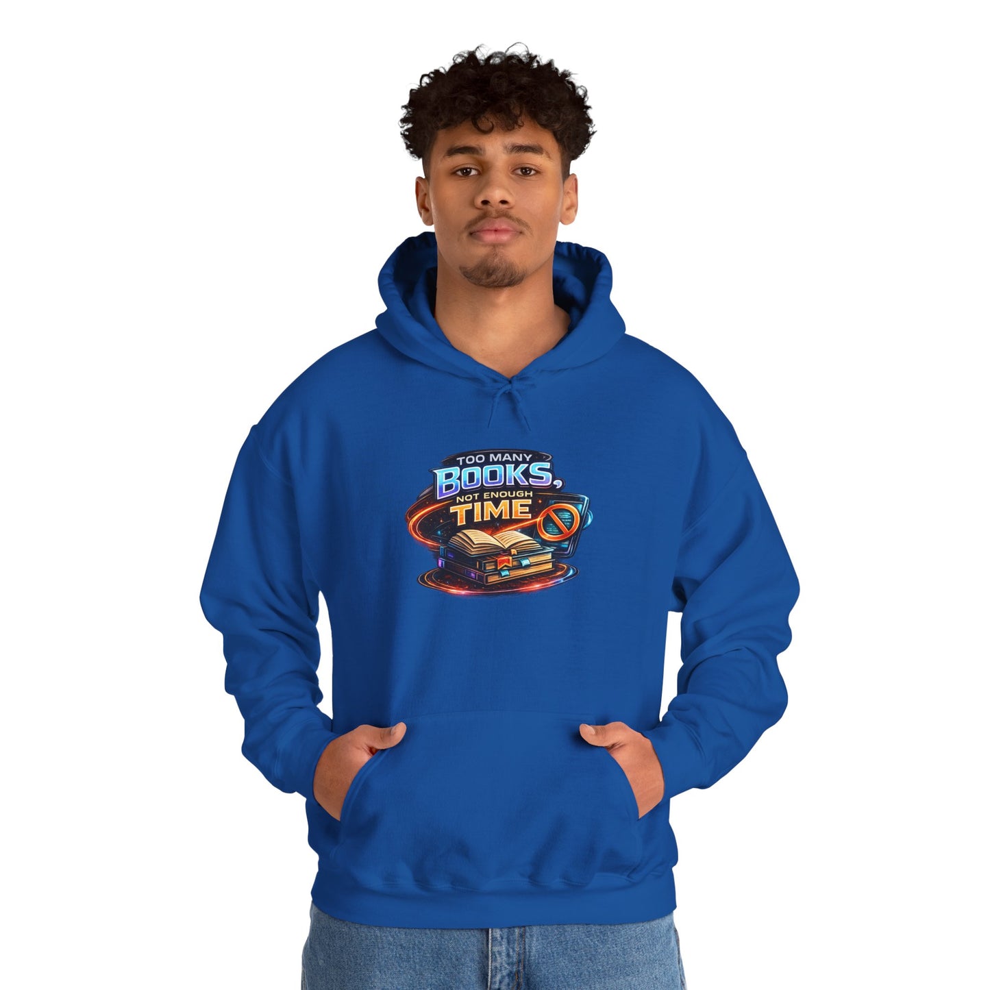 Books Time Hoodie — Retro Spacebook Reading Graphic Sweatshirt