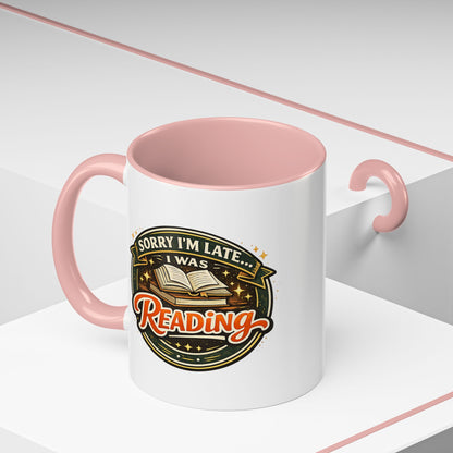 Sorry I'm late I was Reading Vintage Camping Coffee Mug — 'Camp Strong' Accent Ceramic Mug