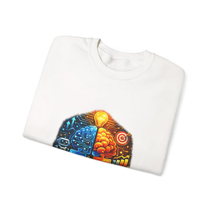 Crewneck Sweatshirt – "Strategy That Fits" Brainstorm Graphic