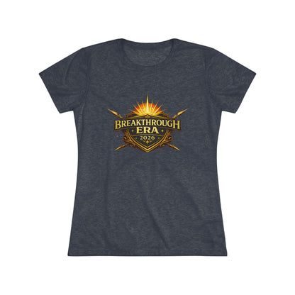 Breakthrough Era 2026 Women's Tee — Inspirational Sunrise Crest Graphic