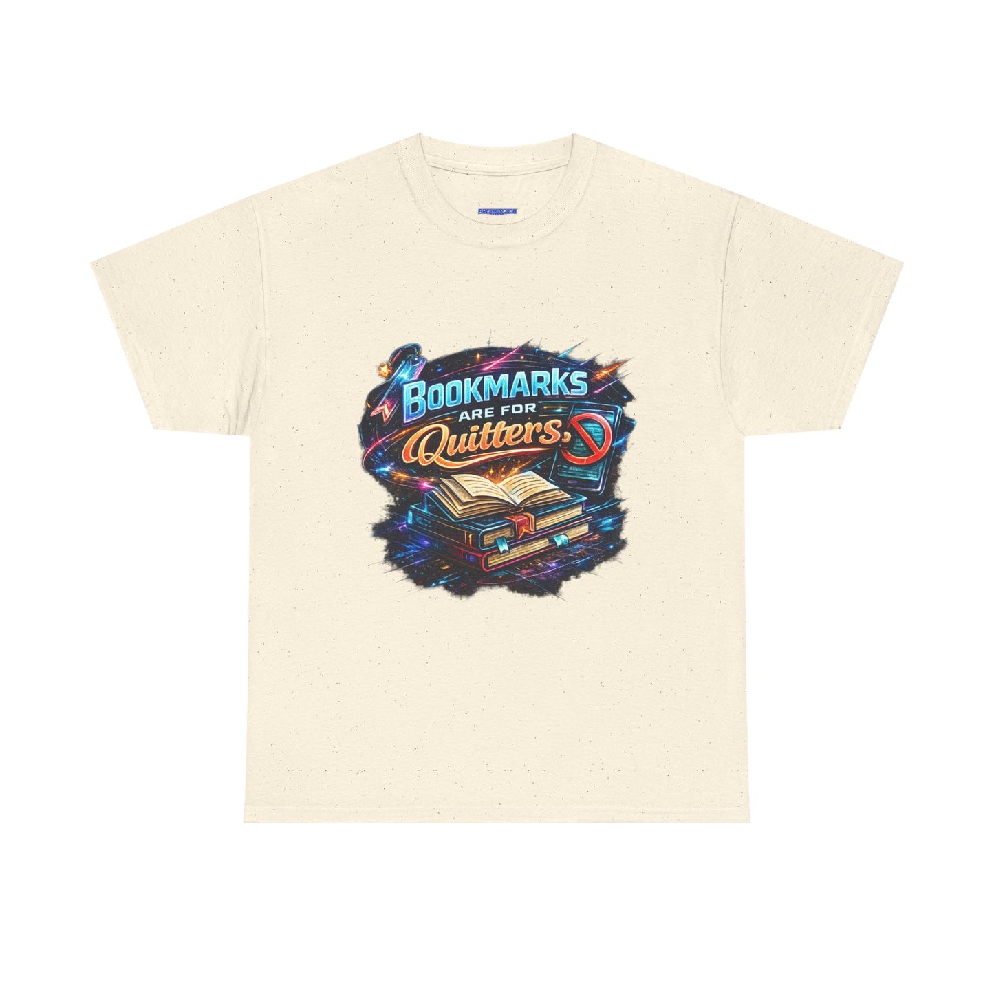 "Bookmarks Are For Quitters" Vintage Book Lover Tee T-Shirt