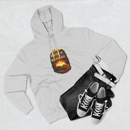 Hoodie — 'Read. Resist. Repeat.' Book Lover Graphic Pullover