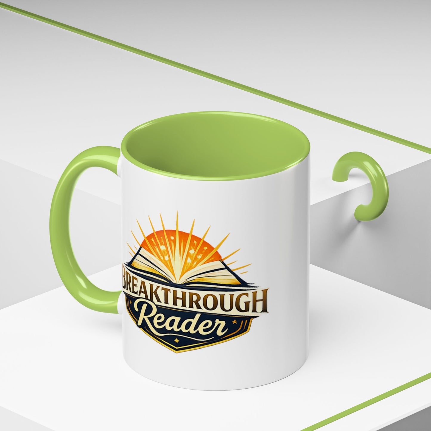 Breakthrough Reader Accent Coffee Mug — Inspirational Book Lover Gift (11/15oz)