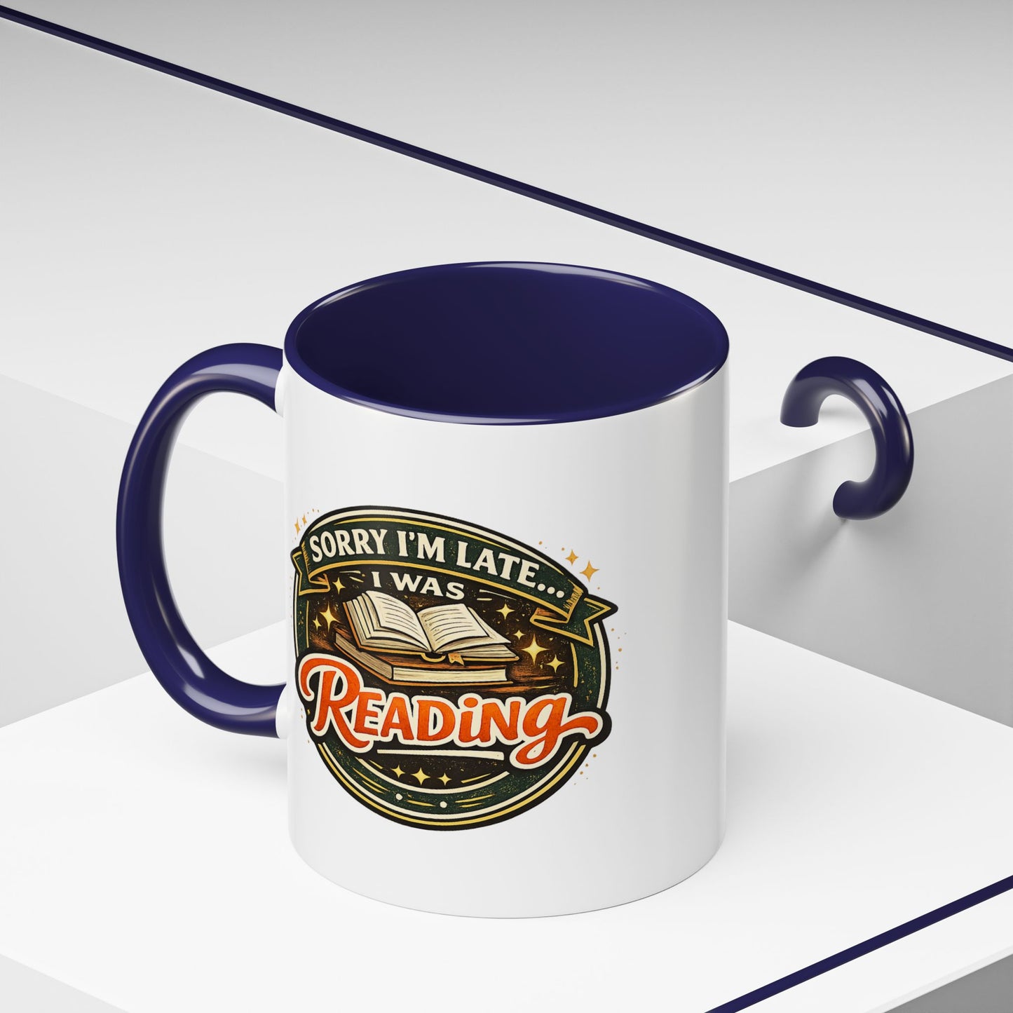 Sorry I'm late I was Reading Vintage Camping Coffee Mug — 'Camp Strong' Accent Ceramic Mug