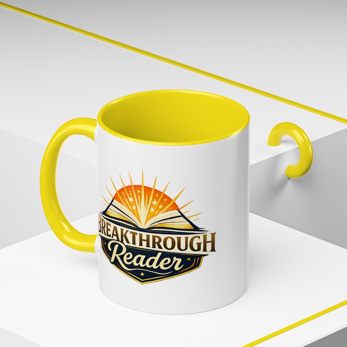 Breakthrough Reader Accent Coffee Mug — Inspirational Book Lover Gift (11/15oz)