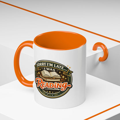 Sorry I'm late I was Reading Vintage Camping Coffee Mug — 'Camp Strong' Accent Ceramic Mug