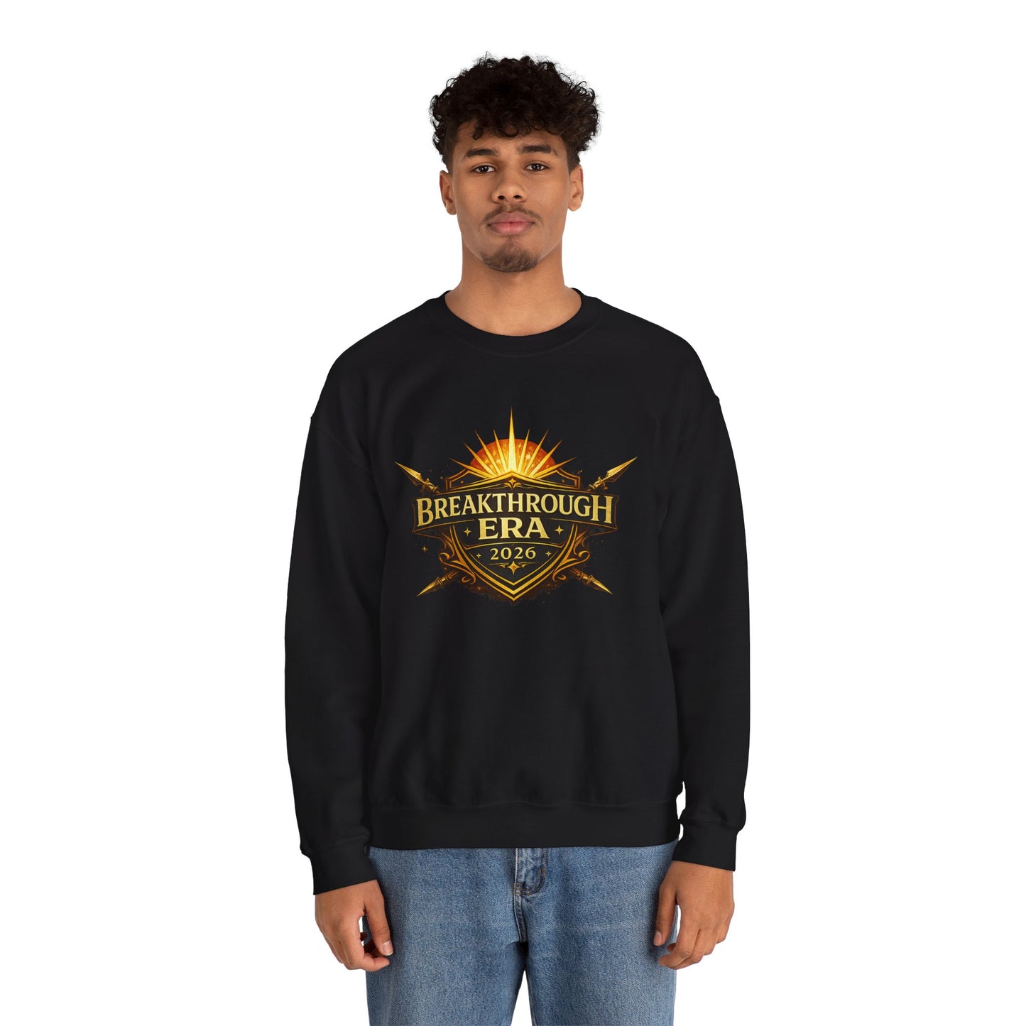 "Breakthrough Era 2026" Crewneck Sweatshirt — Sunrise Emblem