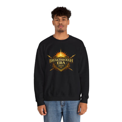 "Breakthrough Era 2026" Crewneck Sweatshirt — Sunrise Emblem