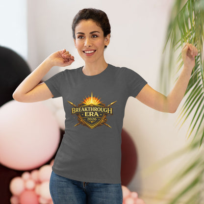 Breakthrough Era 2026 Women's Tee — Inspirational Sunrise Crest Graphic