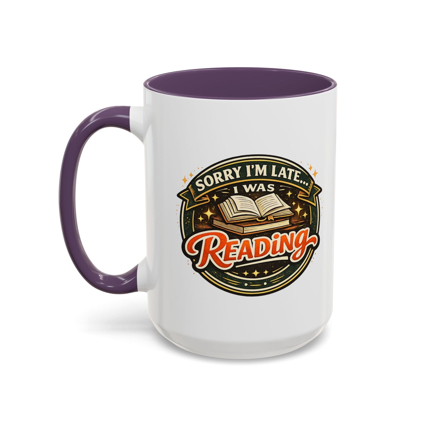 Sorry I'm late I was Reading Vintage Camping Coffee Mug — 'Camp Strong' Accent Ceramic Mug