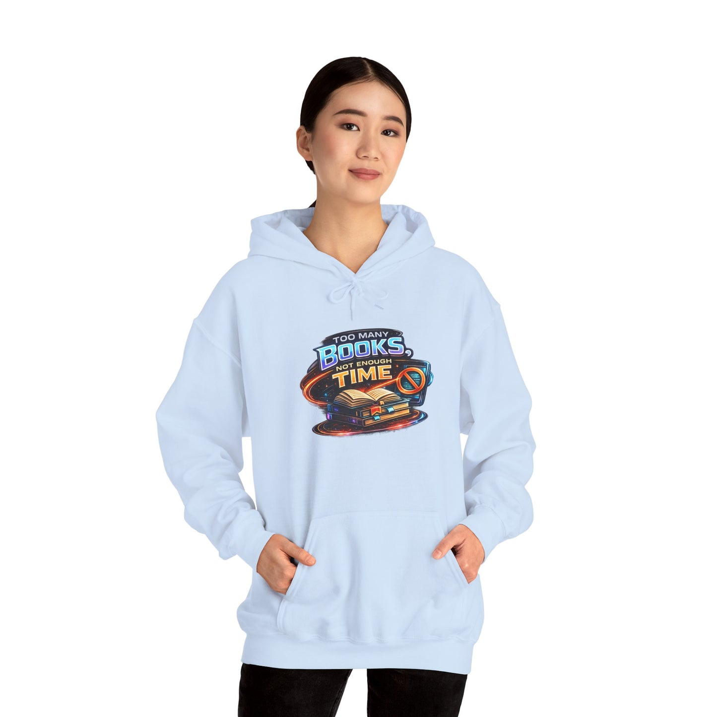Books Time Hoodie — Retro Spacebook Reading Graphic Sweatshirt