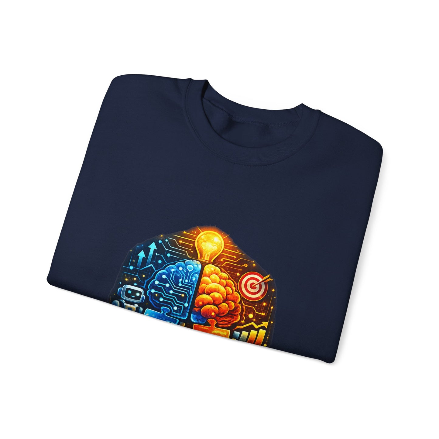 Crewneck Sweatshirt – "Strategy That Fits" Brainstorm Graphic
