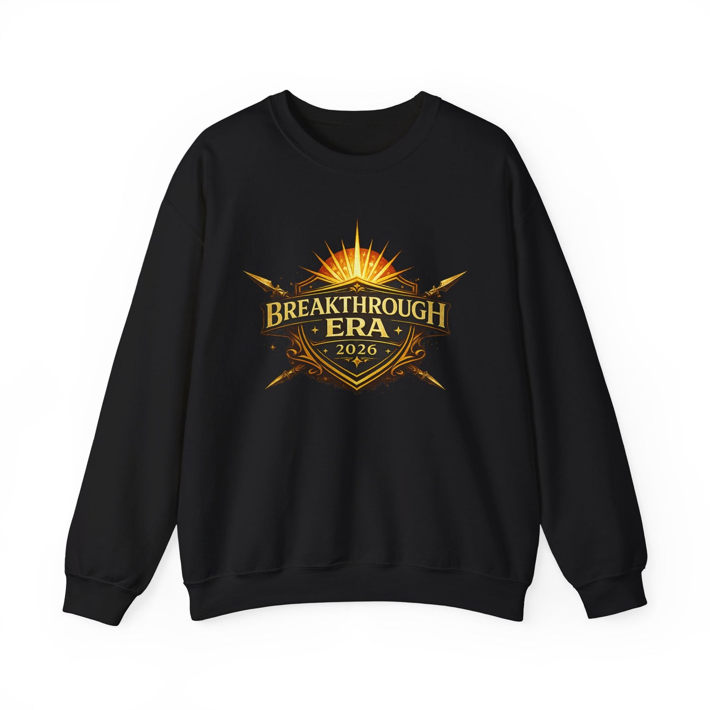 "Breakthrough Era 2026" Crewneck Sweatshirt — Sunrise Emblem