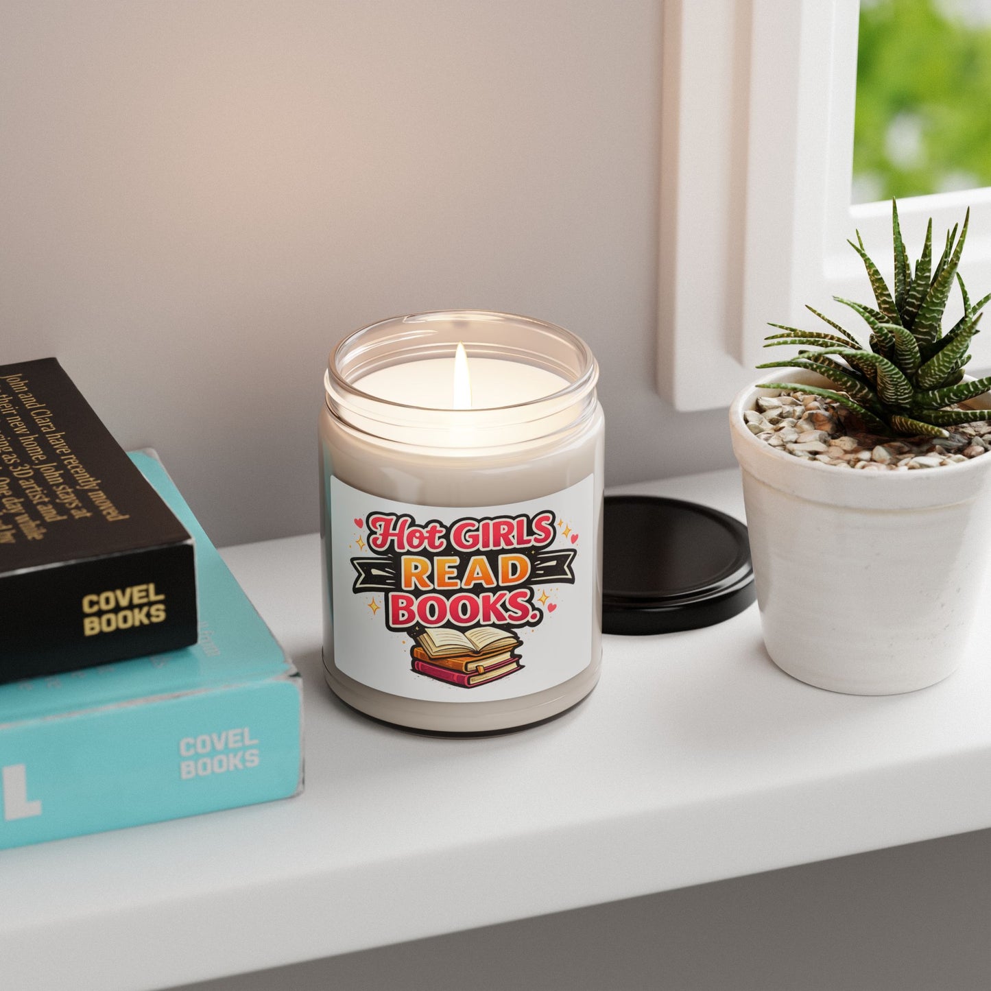 Candle — "Hot Girls Read Books" Scented Soy Candle (9oz)