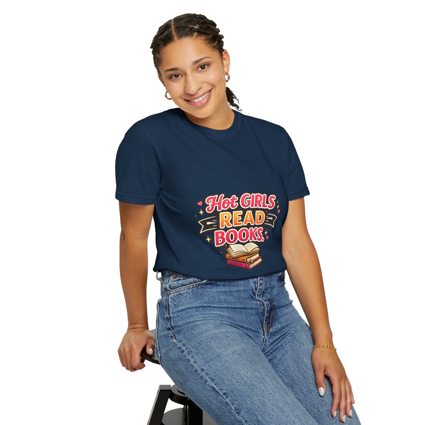 "Hot Girls Read Books" T-Shirt — Funny Book Lover Tee