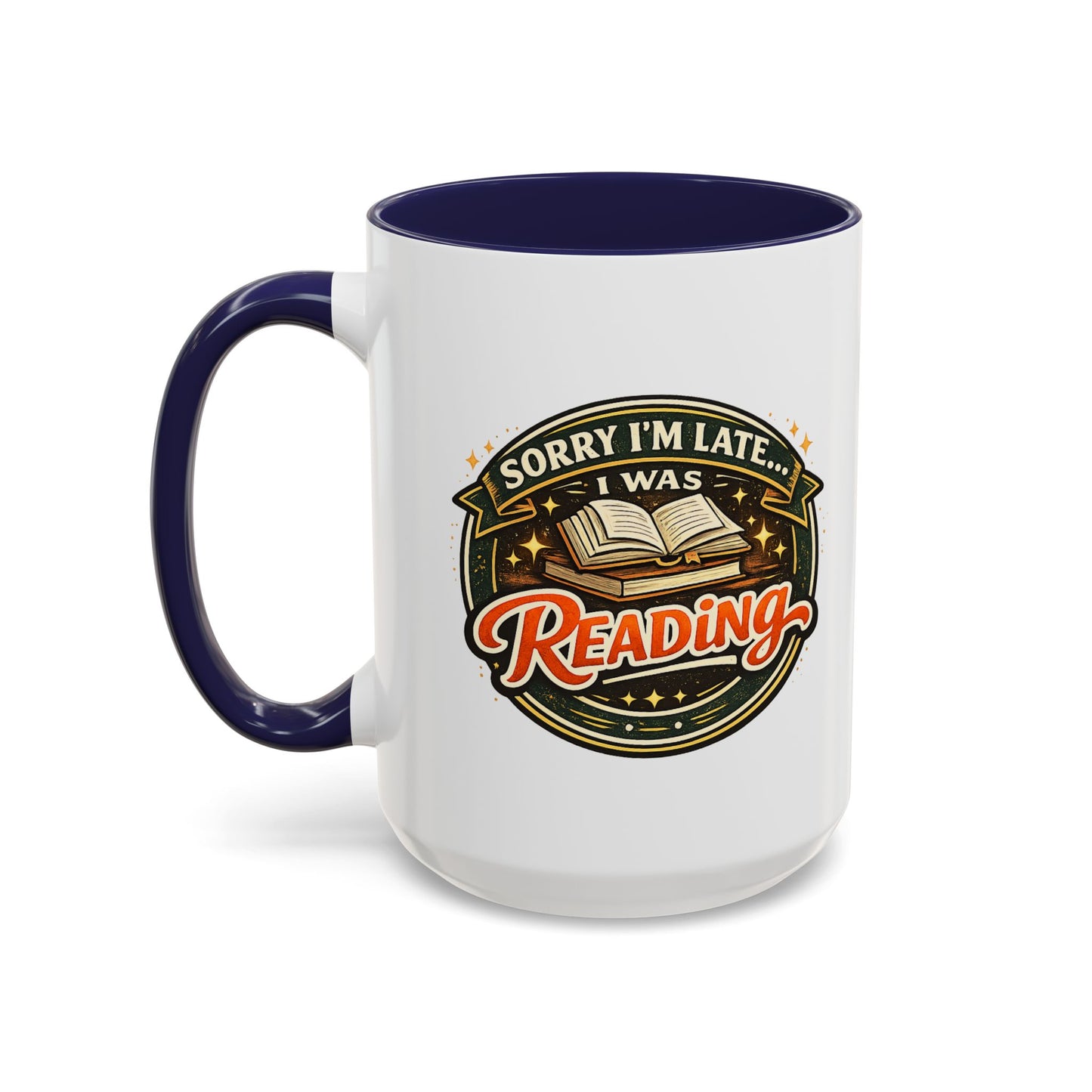 Sorry I'm late I was Reading Vintage Camping Coffee Mug — 'Camp Strong' Accent Ceramic Mug