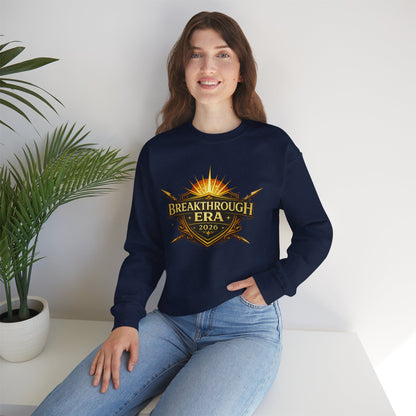 "Breakthrough Era 2026" Crewneck Sweatshirt — Sunrise Emblem