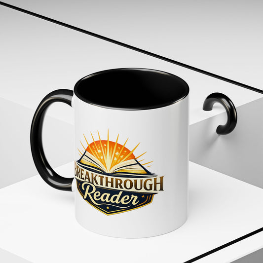 Breakthrough Reader Accent Coffee Mug — Inspirational Book Lover Gift (11/15oz)