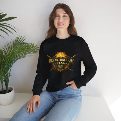 "Breakthrough Era 2026" Crewneck Sweatshirt — Sunrise Emblem