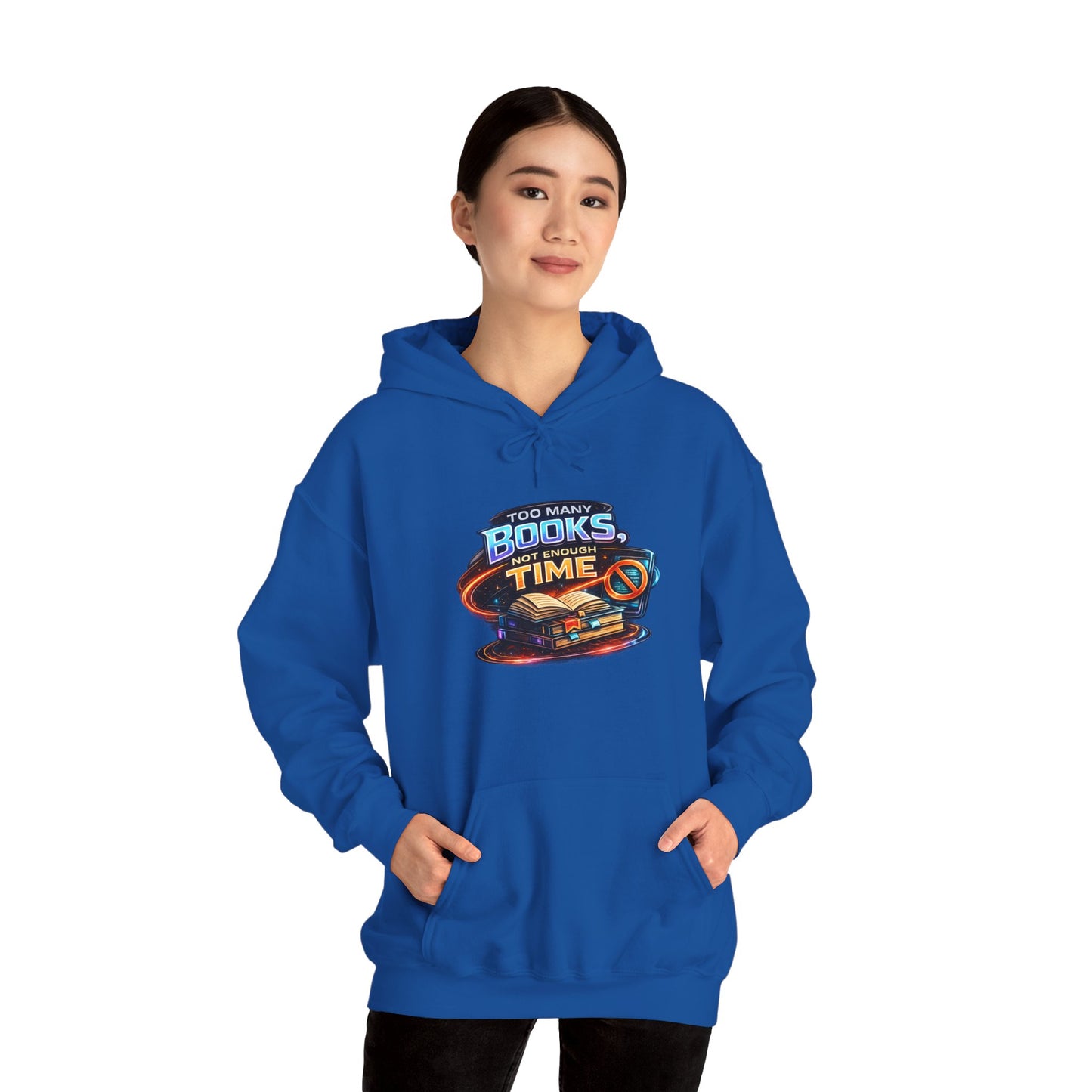Books Time Hoodie — Retro Spacebook Reading Graphic Sweatshirt