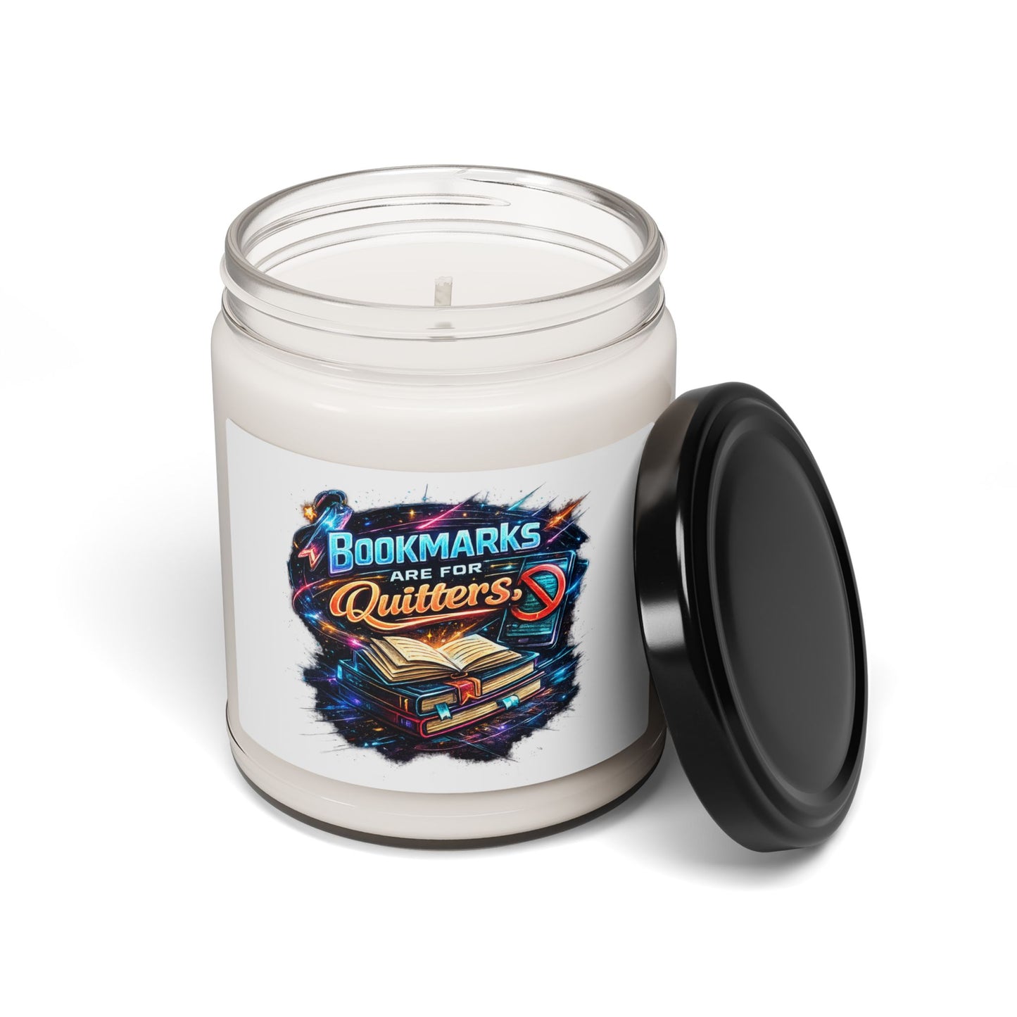 Bookish Soy Candle — "Bookmarks Are For Quitters" 9oz Scented Candle
