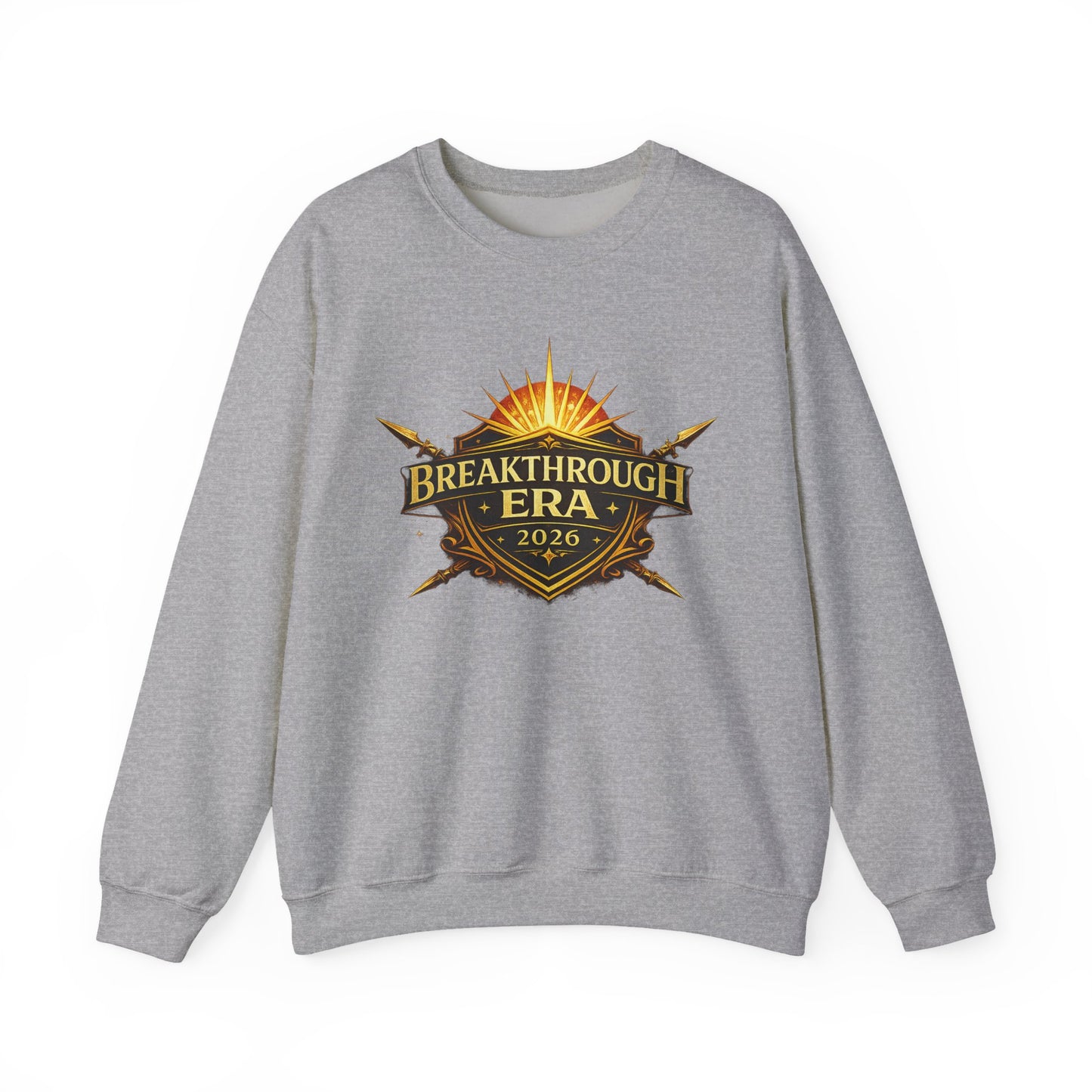 "Breakthrough Era 2026" Crewneck Sweatshirt — Sunrise Emblem