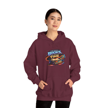 Books Time Hoodie — Retro Spacebook Reading Graphic Sweatshirt