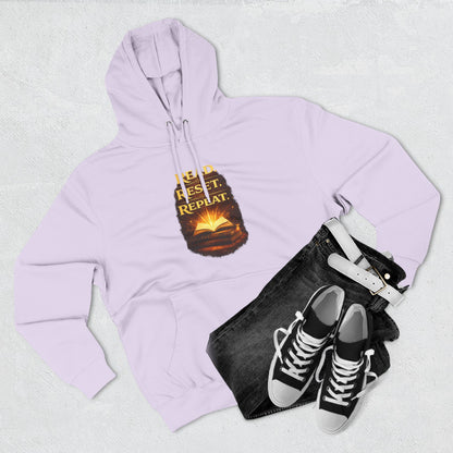 Hoodie — 'Read. Resist. Repeat.' Book Lover Graphic Pullover
