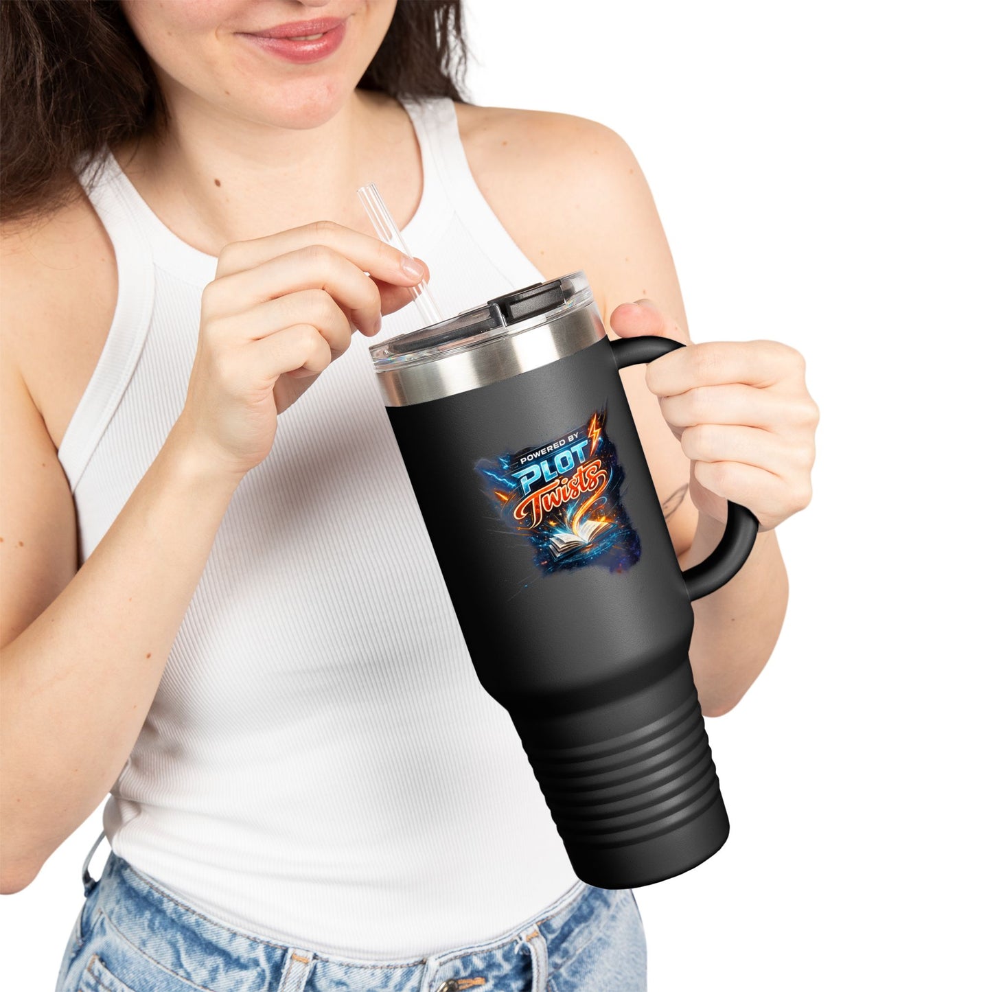 'Plot Twist' Adventure Stainless Tumbler - 40oz Insulated Travel Mug