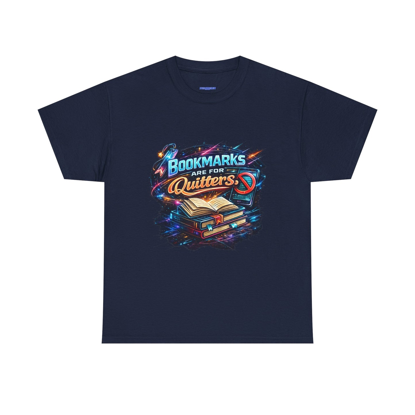 "Bookmarks Are For Quitters" Vintage Book Lover Tee T-Shirt