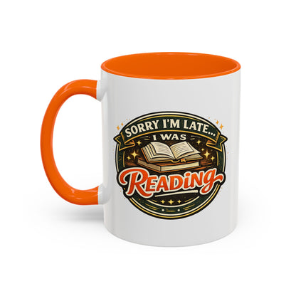Sorry I'm late I was Reading Vintage Camping Coffee Mug — 'Camp Strong' Accent Ceramic Mug