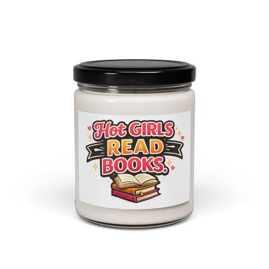 Candle — "Hot Girls Read Books" Scented Soy Candle (9oz)