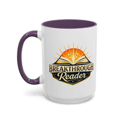 Breakthrough Reader Accent Coffee Mug — Inspirational Book Lover Gift (11/15oz)