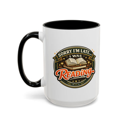 Sorry I'm late I was Reading Vintage Camping Coffee Mug — 'Camp Strong' Accent Ceramic Mug