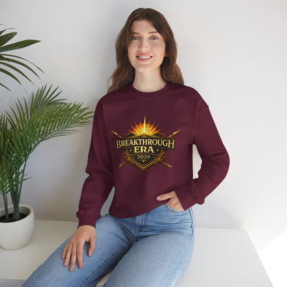 "Breakthrough Era 2026" Crewneck Sweatshirt — Sunrise Emblem