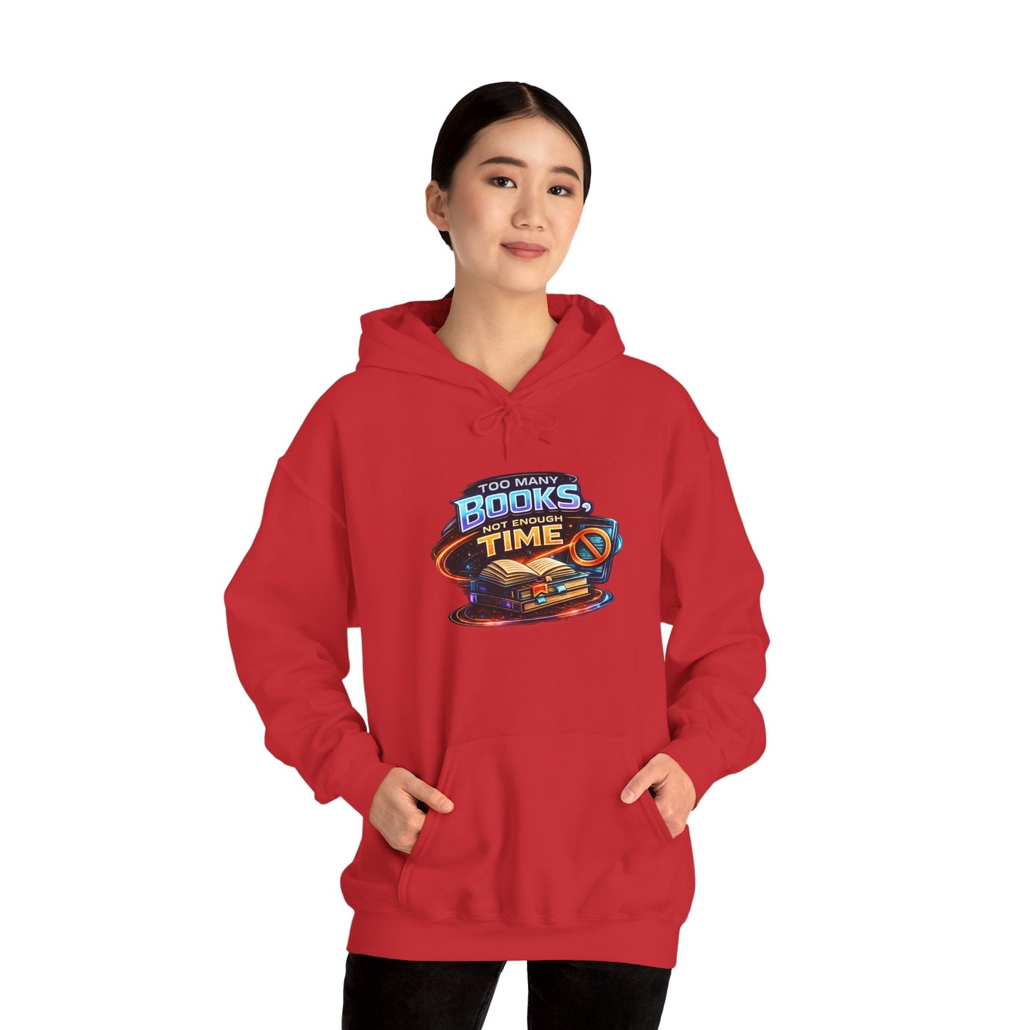 Books Time Hoodie — Retro Spacebook Reading Graphic Sweatshirt