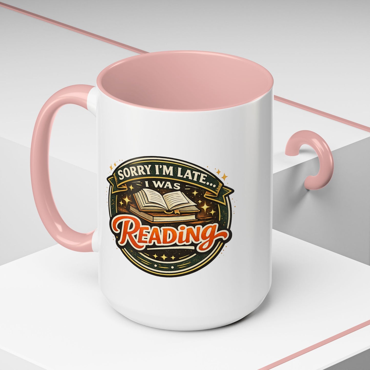 Sorry I'm late I was Reading Vintage Camping Coffee Mug — 'Camp Strong' Accent Ceramic Mug