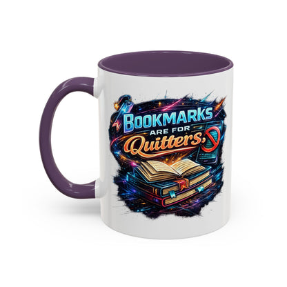 Bookmarks are for Quitters Vintage Coffee Lovers Accent Mug (11/15oz)