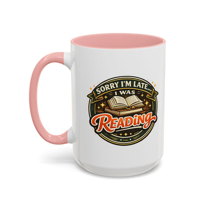 Sorry I'm late I was Reading Vintage Camping Coffee Mug — 'Camp Strong' Accent Ceramic Mug