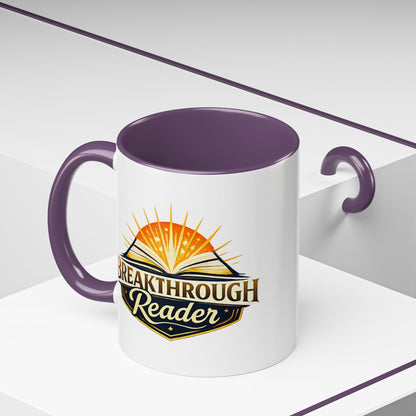 Breakthrough Reader Accent Coffee Mug — Inspirational Book Lover Gift (11/15oz)