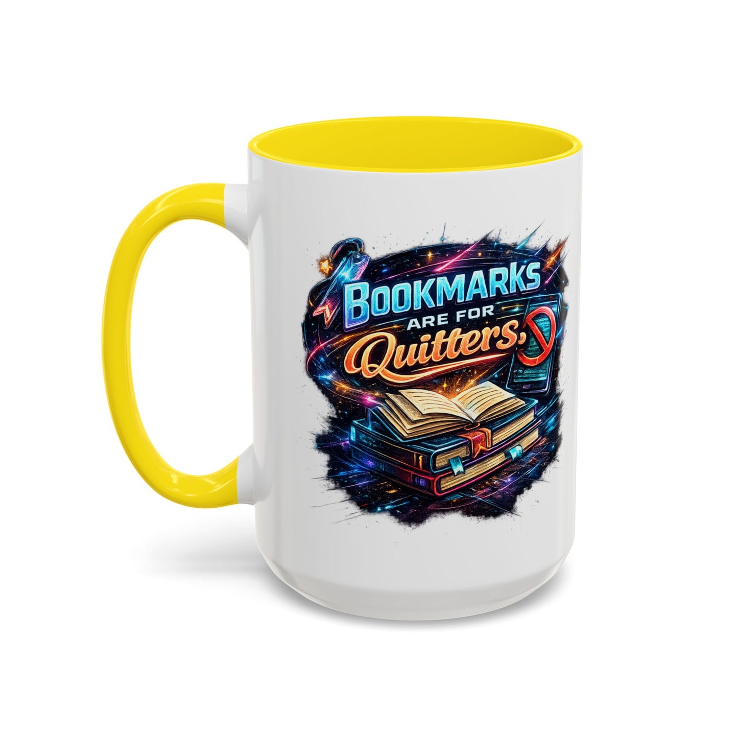Bookmarks are for Quitters Vintage Coffee Lovers Accent Mug (11/15oz)