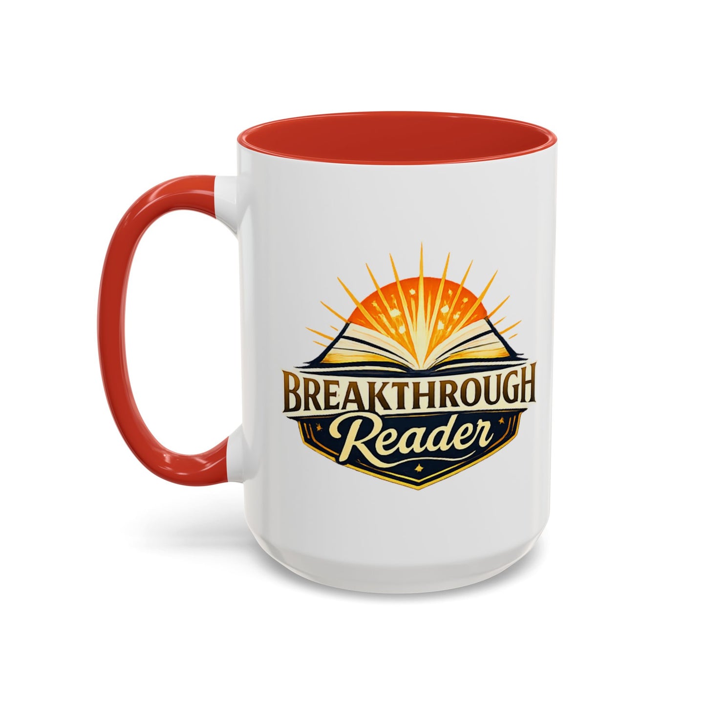Breakthrough Reader Accent Coffee Mug — Inspirational Book Lover Gift (11/15oz)