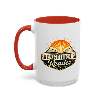 Breakthrough Reader Accent Coffee Mug — Inspirational Book Lover Gift (11/15oz)