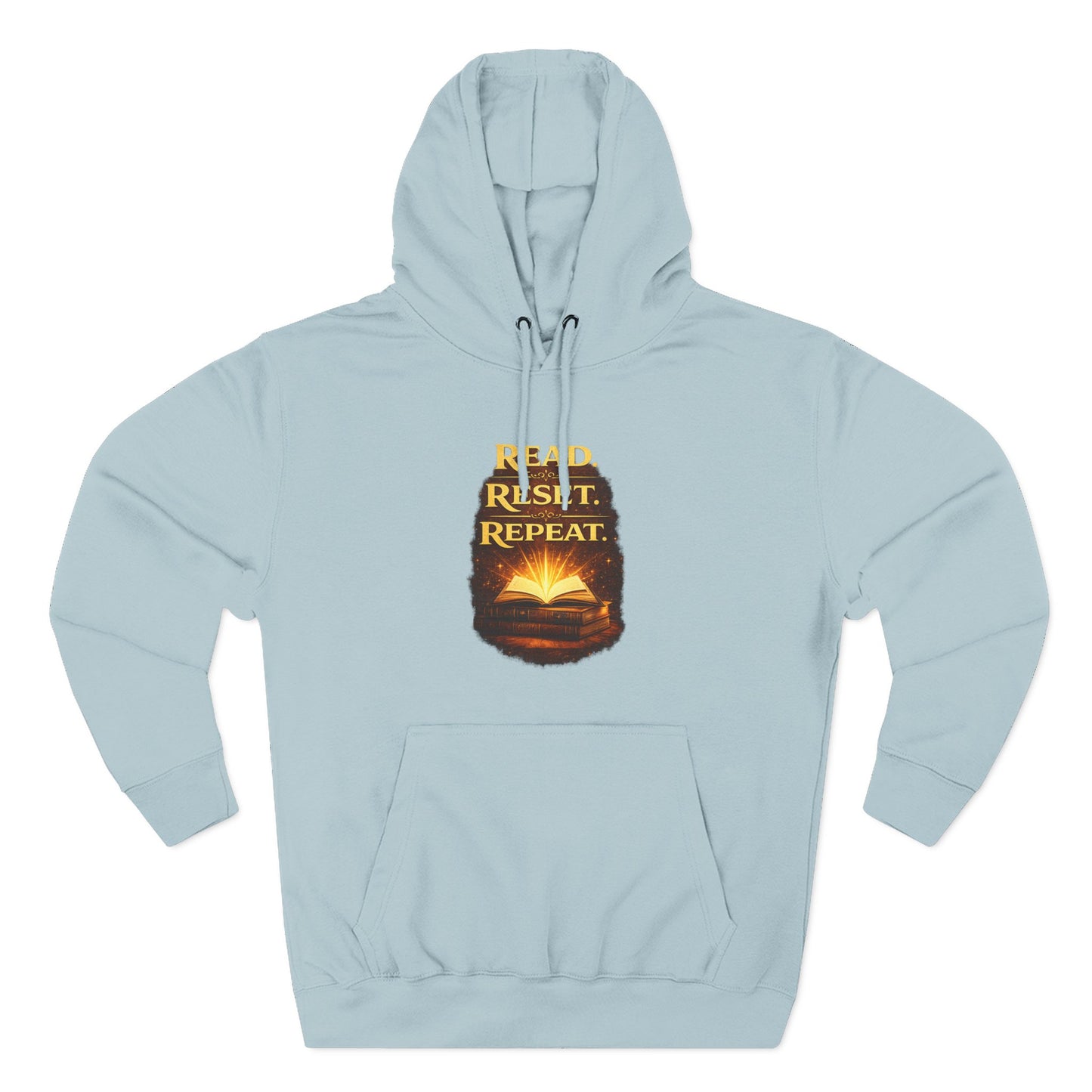 Hoodie — 'Read. Resist. Repeat.' Book Lover Graphic Pullover