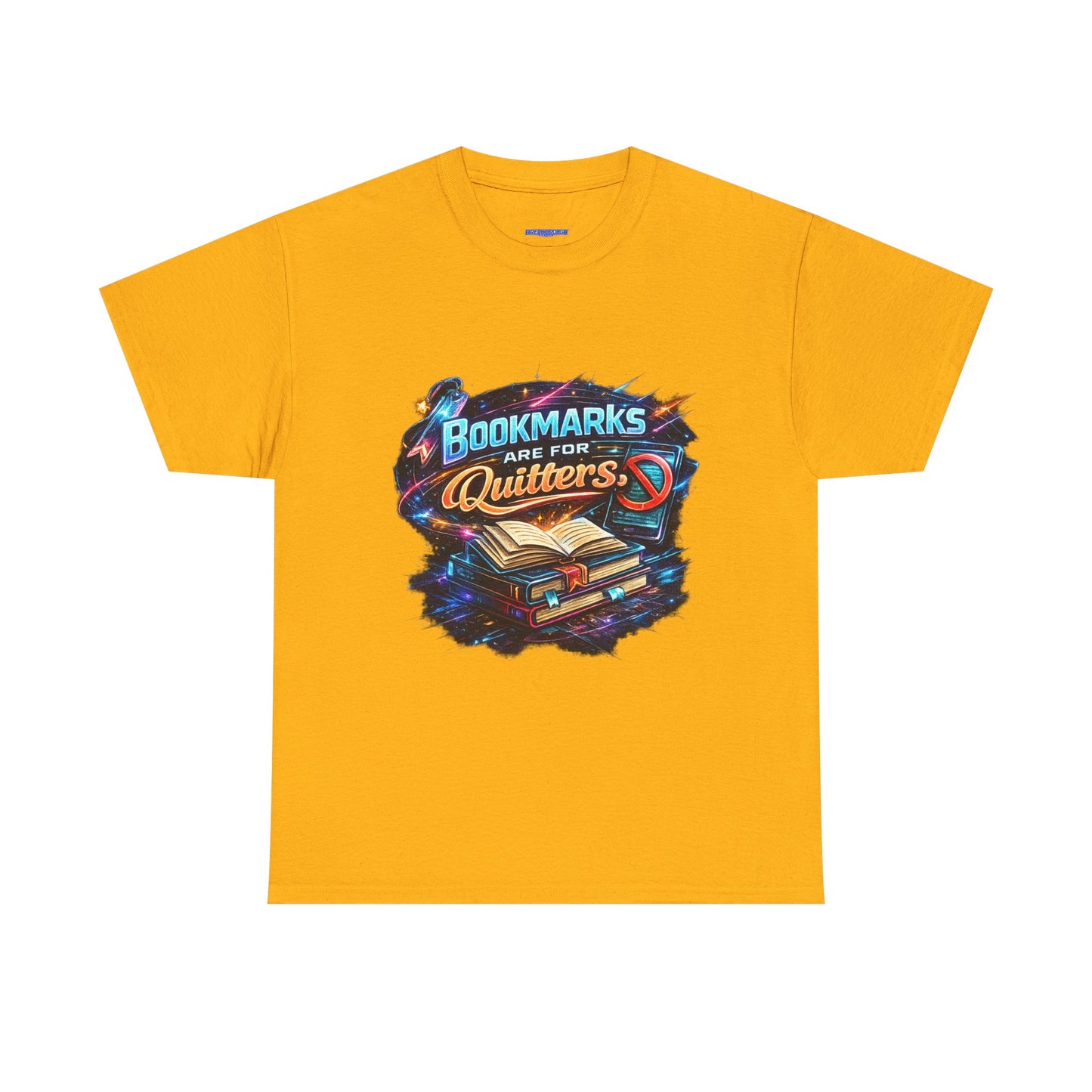 "Bookmarks Are For Quitters" Vintage Book Lover Tee T-Shirt