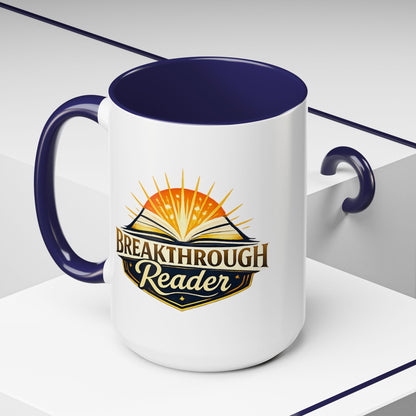 Breakthrough Reader Accent Coffee Mug — Inspirational Book Lover Gift (11/15oz)